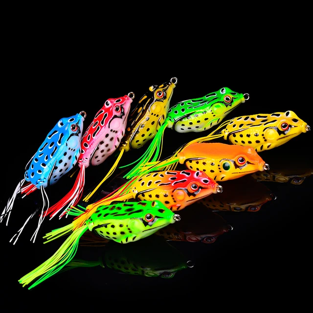 8pcs 13g Frog Lure Soft Tube Bait Plastic Fishing Lure with Fishing Hooks  Topwater Ray Frog Artificial 3D Eyes - AliExpress