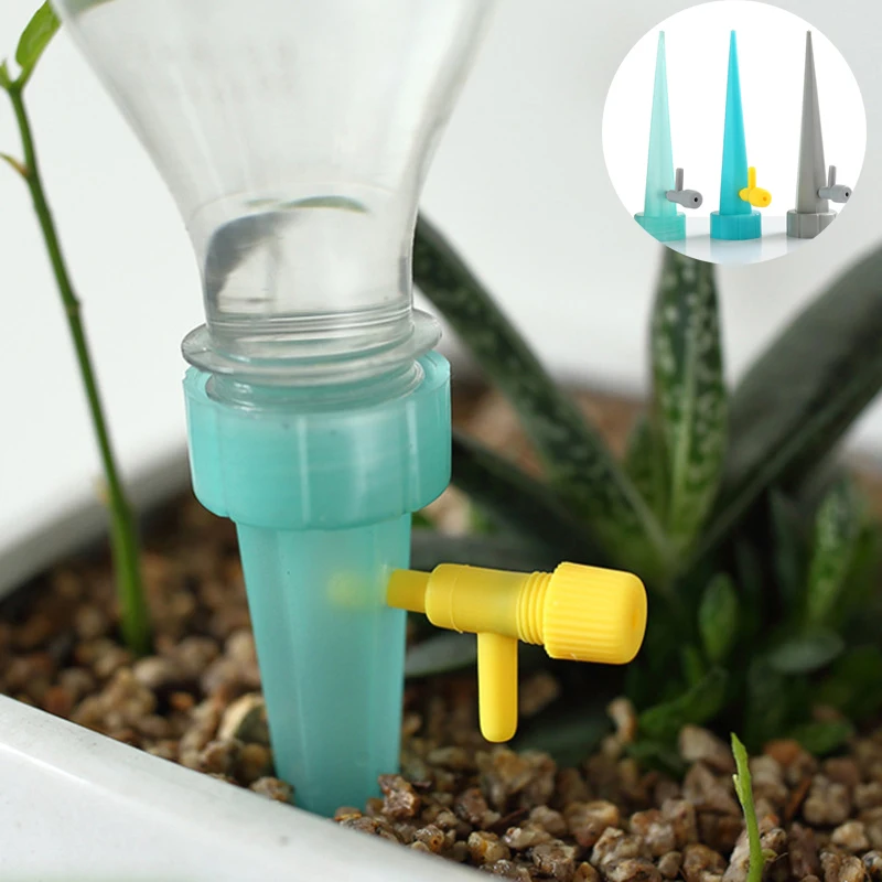 Drip Irrigation Auto Drip Irrigation Watering System Automatic Garden Watering Spike for Plants Flower Household Water Irrigation-Blue