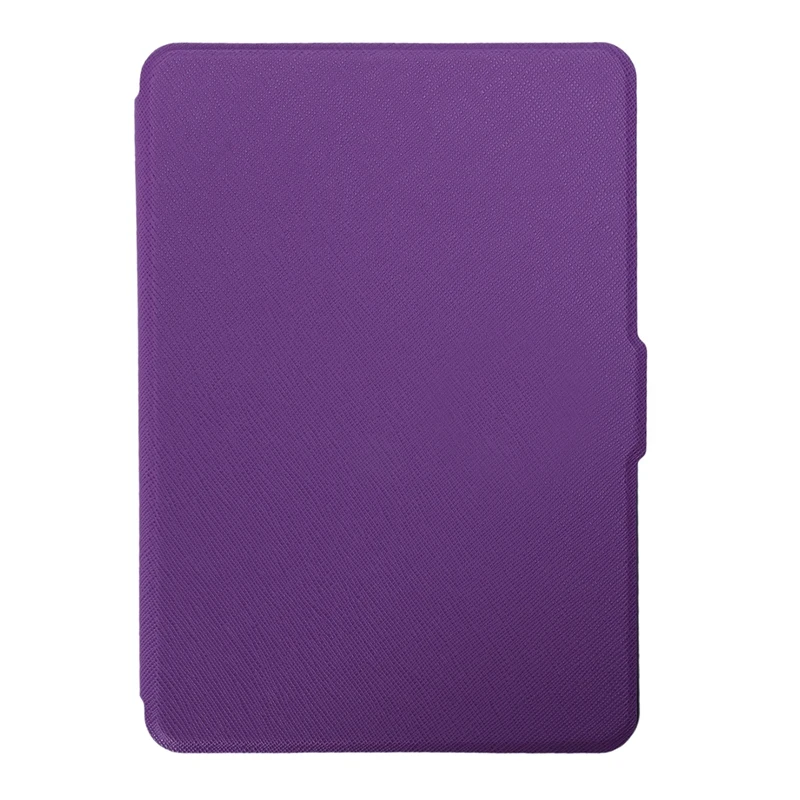

Magnetic PU Leather Cover Case slim for Amazon Kindle Paperwhite (Cross pattern, Purple)