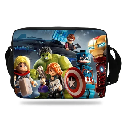 nM803 Fashional Messenger Shoulder Bag For Children The Avengers School Messenger Bag For Kids Boys Girls Print Travel Bag - Цвет: nM803