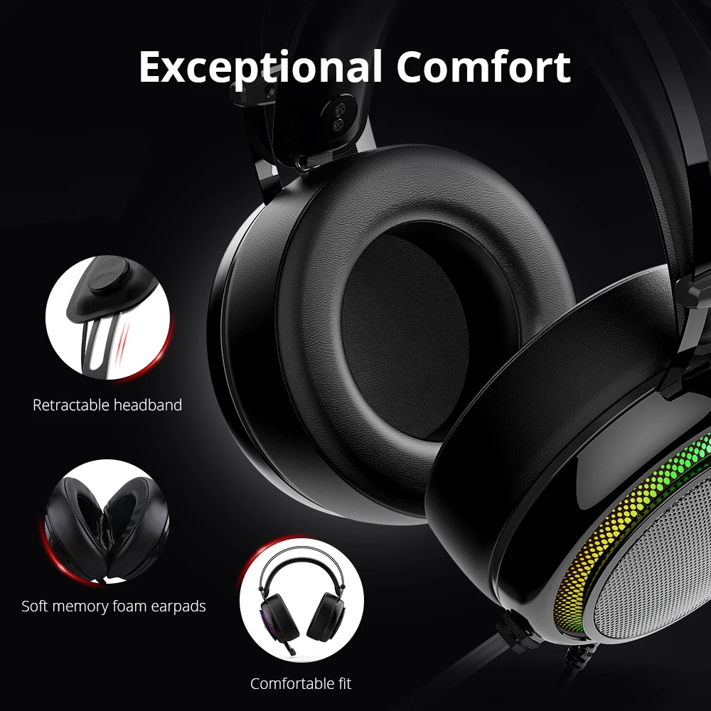 Игровая гарнитура Tronsmart Glary, гарнитура ps4 Virtual 7,1, USB интерфейс, игровые наушники для ps4, nintendo switch, компьютера, ноутбука