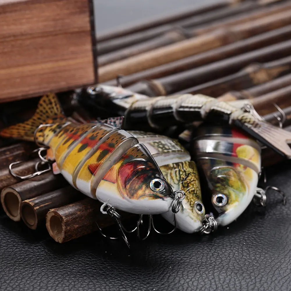 Durable RiversLake Tools Multi Holiday Bait Fishing Baits Ocean Seawater Fish Hook 6 Section ABS Emulation Lures Outdoor