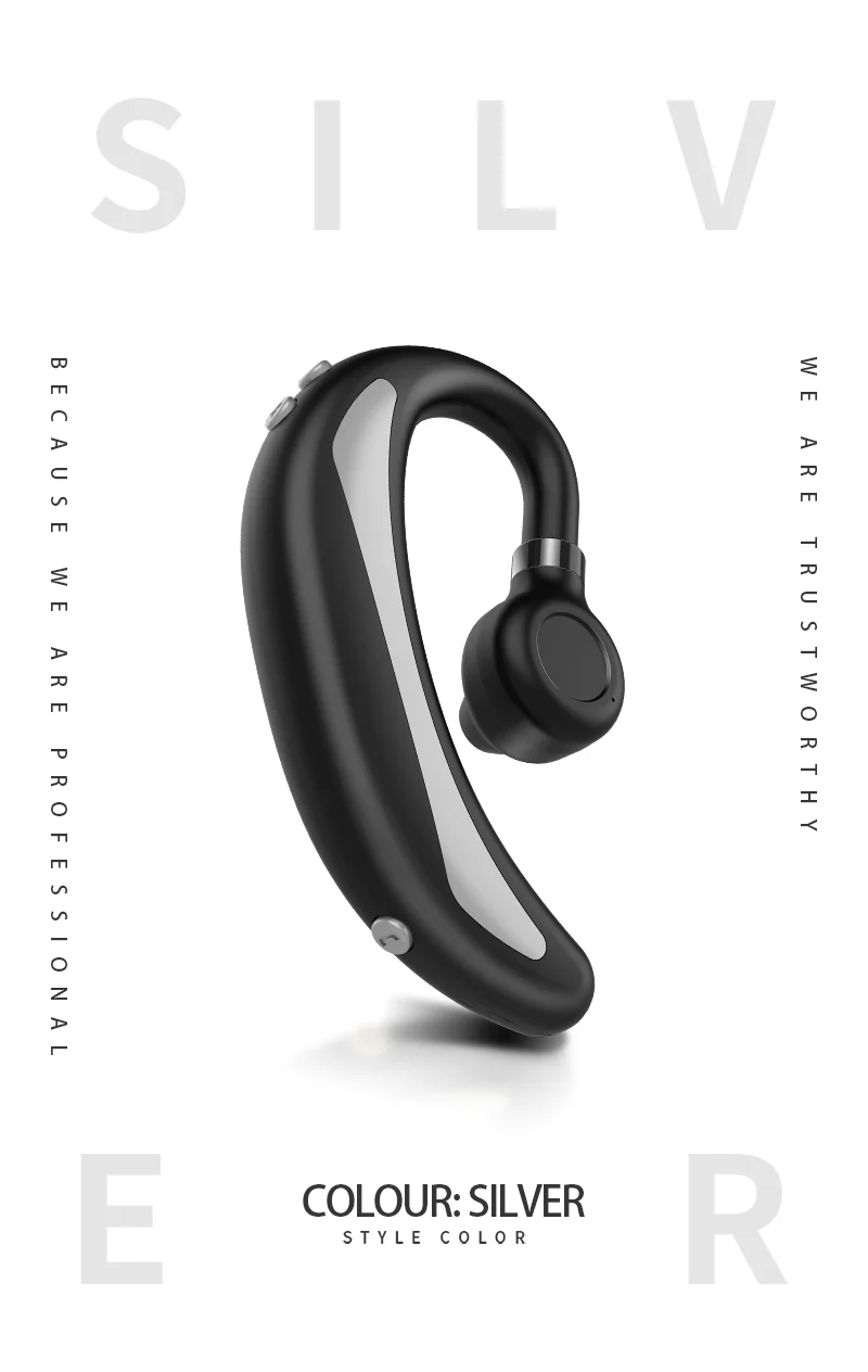 TWSEarphone K50 Bluetooth наушники Беспроводные Бизнес наушники спортивные стерео наушники с защитой от пота, шумоподавление гарнитуры - Цвет: Silver