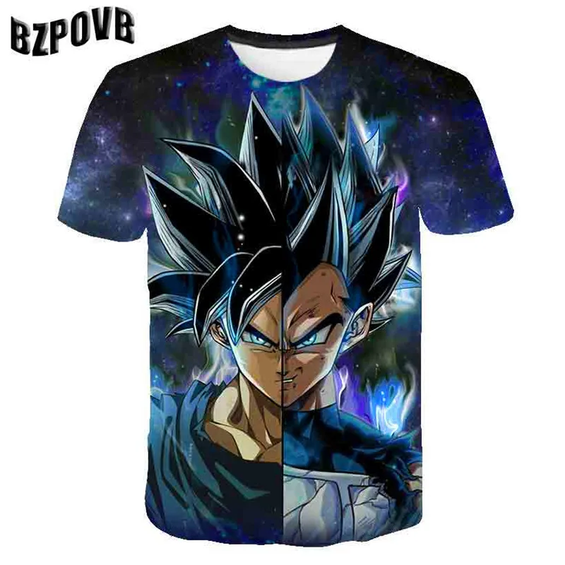 Футболка для взрослых Аниме Dragon Ball Super Saiyan, новинка, летняя Высококачественная Мужская Футболка реглан, повседневные футболки, S-6XL