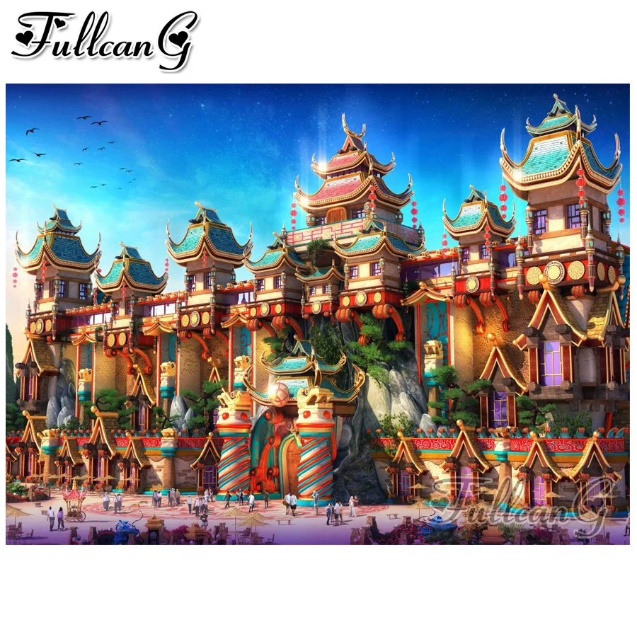 FULLCANG Diy 5D Алмазная мозаика fairyland китайская алмазная живопись полная Вышивка Набор