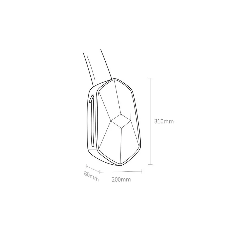 Xiaomi tajezzo BEABORN Polyhedron PU Рюкзак USB Сумка водонепроницаемая Спортивная Сумка на грудь для отдыха для мужчин женщин путешествия Кемпинг