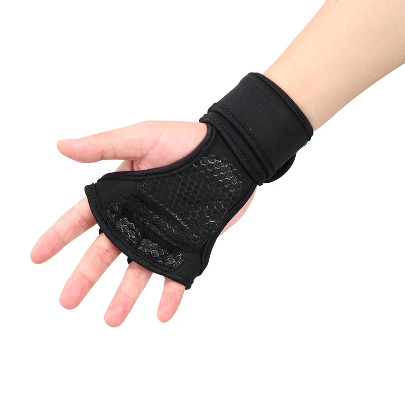 New 1 Pair Weight Lifting Training Gloves Women Men Fitness Sports Body Building Gymnastics Grips Gym Hand Palm Protector Gloves