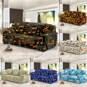 

Homesky Music Note Sofa Covers for Living Room Stretch Sectional Corner Sofa Couch Cover L Shape Slipcovers 1/2/3/4-seater