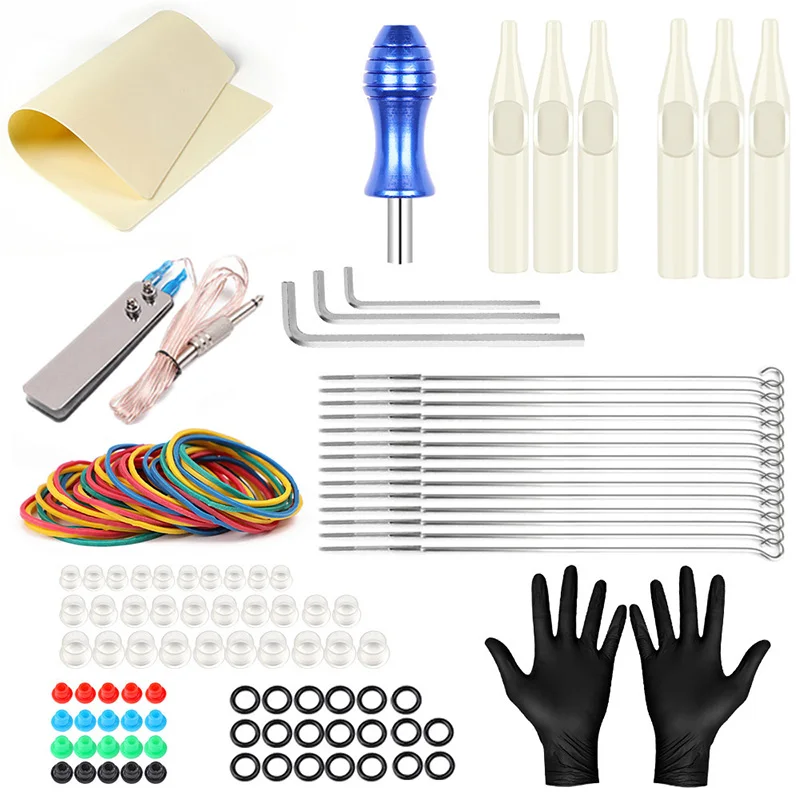 

Professional Tattoo Assortment Kit 2 Machine Power Supply With Needles Grip Tips Color Inks For Beginner Starter