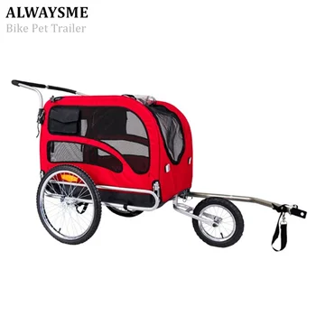 

ALWAYSME Bike Pet Dog Trailer Stroller Dog Stroller Push Carts Trolley For Small And Large Dogs Load 30KGS