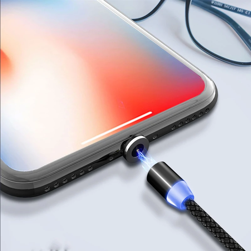 GEMT Magnetic Micro USB Cable For iPhono Samsun Android Fast Charging Magnet Charger USB Type C Cable Mobile Phone Cord Wire