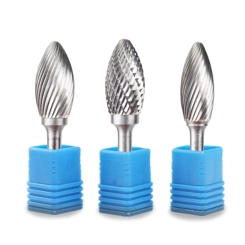 1//4/" Tungsten Carbide Single Cut Grinding Burr 1//8/" Shank Ball Shape For Dremel