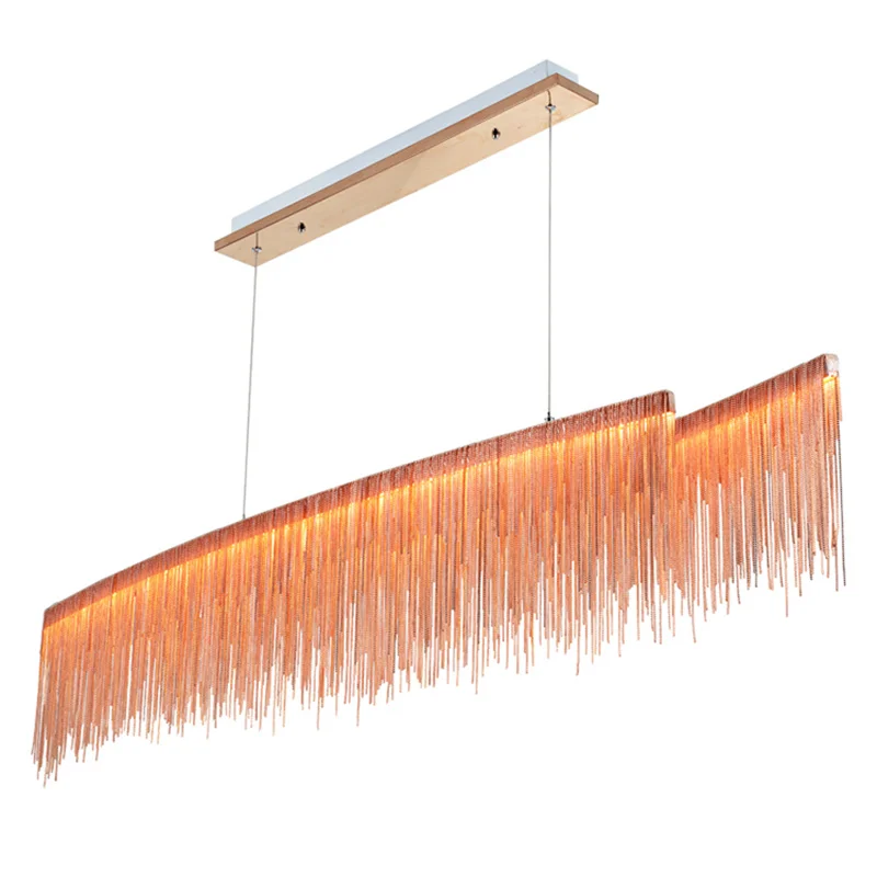 Modern App Remote control Tassel Aluminum Chain Pendant Lights nordic lamp living room decoration Creative luxury lamps pendant chandelier Pendant Lights