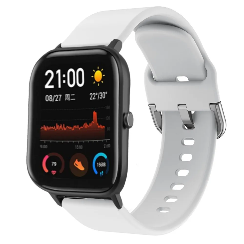 Спортивный силиконовый ремешок для часов Ремешок Для Xiaomi Huami Amazfit GTS/GTR 42 мм/Bip Lite Молодежные умные часы браслет сменный Браслет Correa