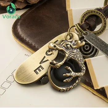 

Vintage Pure Copper Dragon Design Cigarette Holder Necklace Rack for 8mm Cigarette Adjustable Men's Smoking Necklace Accessorie