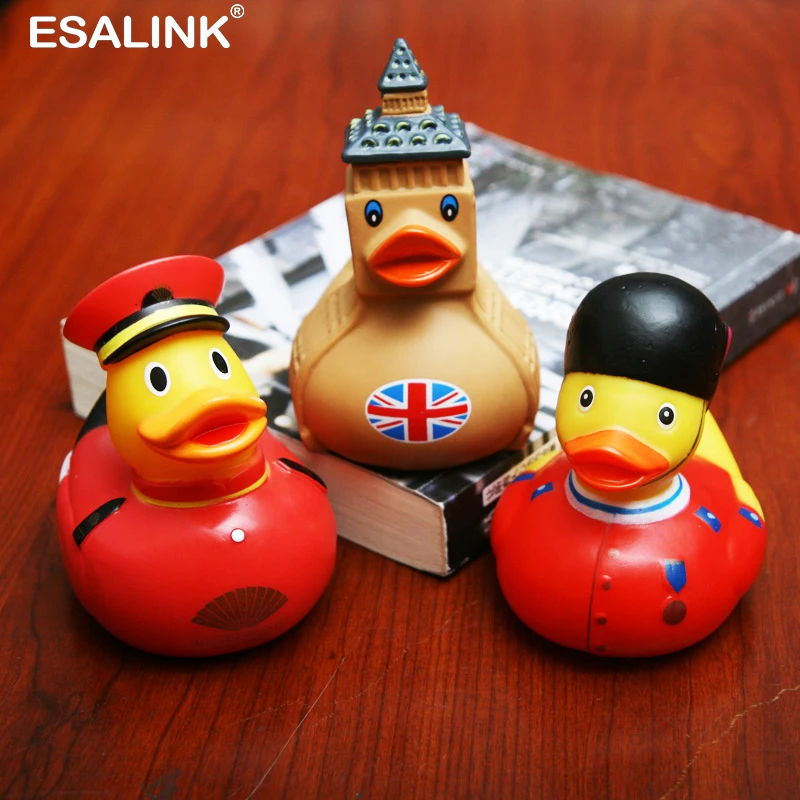 ESALINK 3 шт. 8 10 см резиновая утка ванная плавающая водная Веселая игрушка Красный