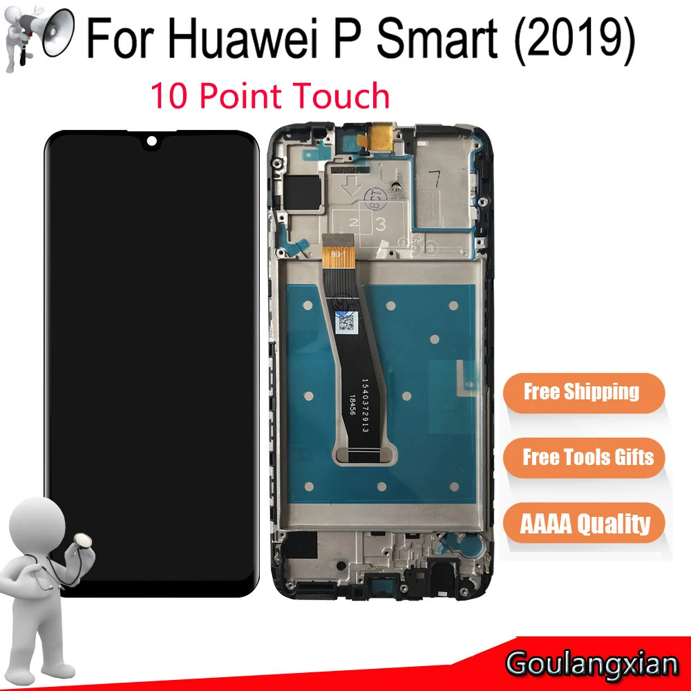 

6.21 "Original With Frame For Huawei P Smart 2019 LCD Display Touch Screen Digitizer Assembly For P smart 2019 Repair Part AAA