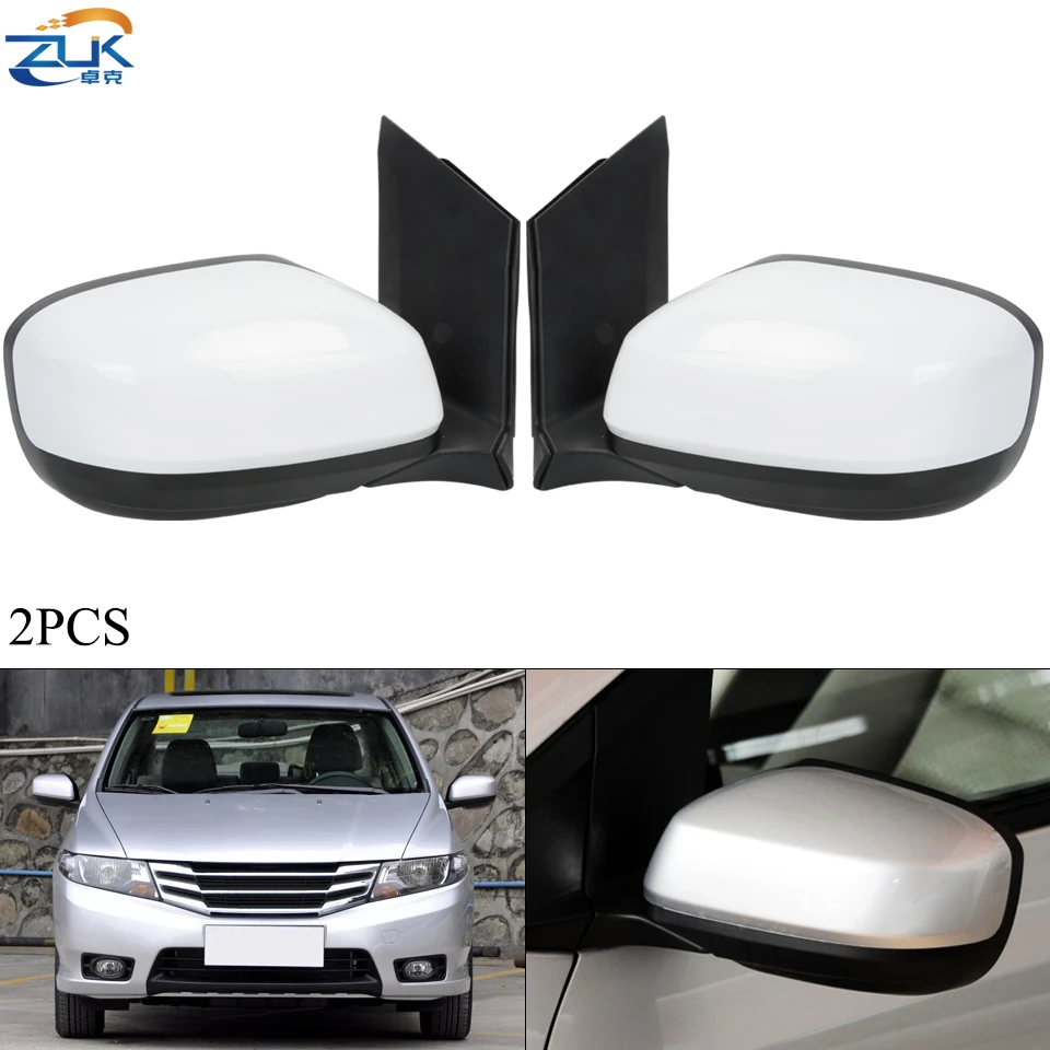 Zuk Pair Car Exterior Rearview Side Mirror Assy For Honda City Gm2 2009 2010 2011 2012 2013 2014 3 Pins Without Turn Signal Lamp Side Mirror Mirror Rearviewmirror Adjustable Aliexpress
