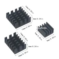 3pcs סט 3pcs / סט אלומיניום Heatsink רדיאטור למעבד קיט עם דבק עבור פטל Pi 4B (4)