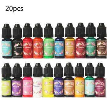

20 Colors Epoxy Pigment UV Resin Coloring Dye Liquid Colorant Fillings Handmade Jewelry Making DIY Crafts Accessories