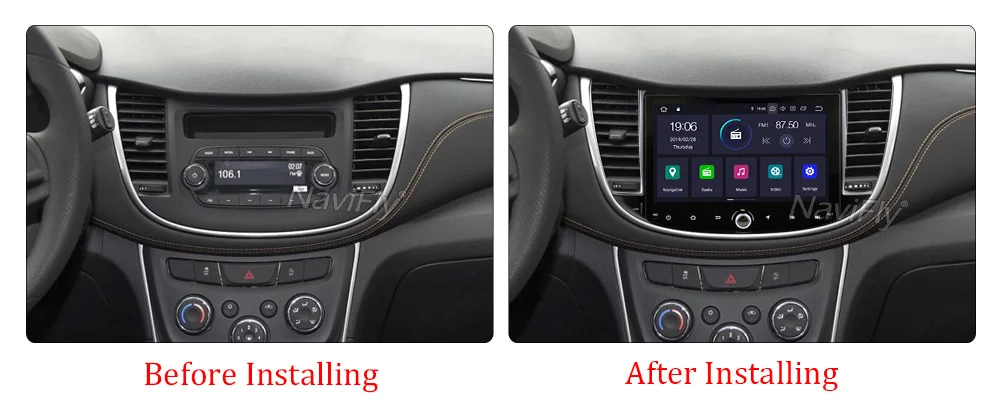 Perfect NaviFly Auto navigation Android 9.0 Car radio GPS Navigation For Chevrolet TRAX 2016 2017 2018 car multimedia stereo navigation 8