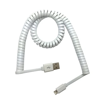 

Micro Usb Spring Coiled Cable Extension portable retractable usb Data Charging for Samsung Galaxy S6 S4 HTC LG 2m/200cm