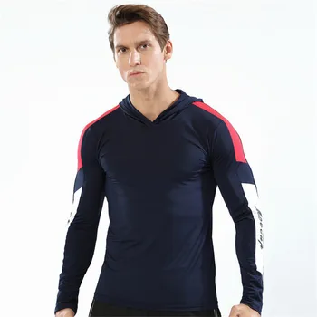 

New fitness clothes sports hoodies long-sleeved hooded running clothes thin section high quality quick-drying high elasticity