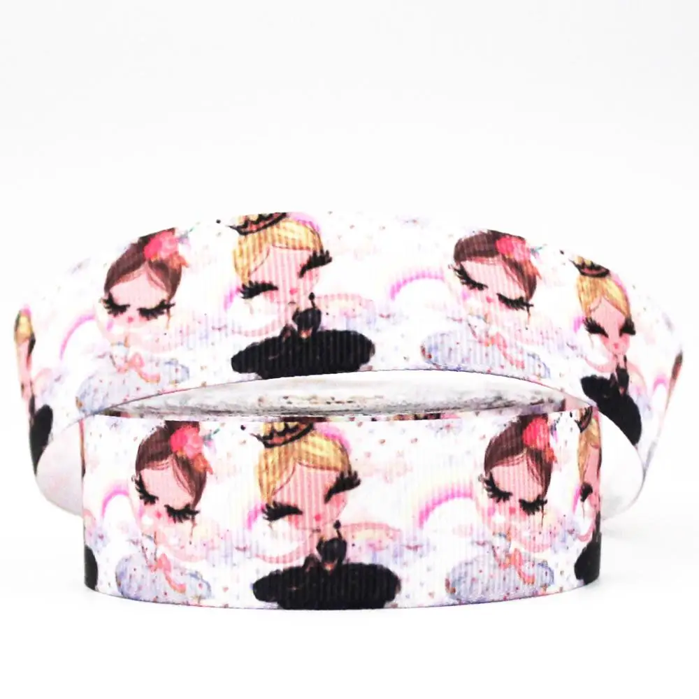

Ballet Girl Print Ribbon Groagrain Wedding Party Decoration Ribbon Printed Brithday Gift22MM 25MM 38MM 57MM 75MM