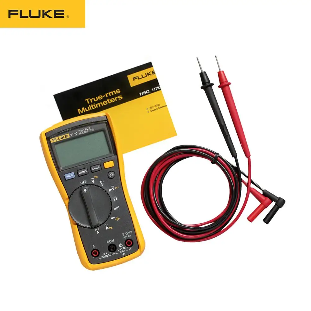 Fluke 115 115C мультиметр True RMS тестер Цифровой мультиметр Профессиональный портативный цифровой тестер