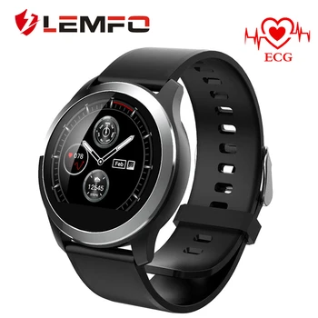 

LEMFO ECG PPG Smart Watch Ip68 Waterproof Full Touch Control Heart-Rate Blood-Preesure Sleep-Monitor Social Share for Men Women