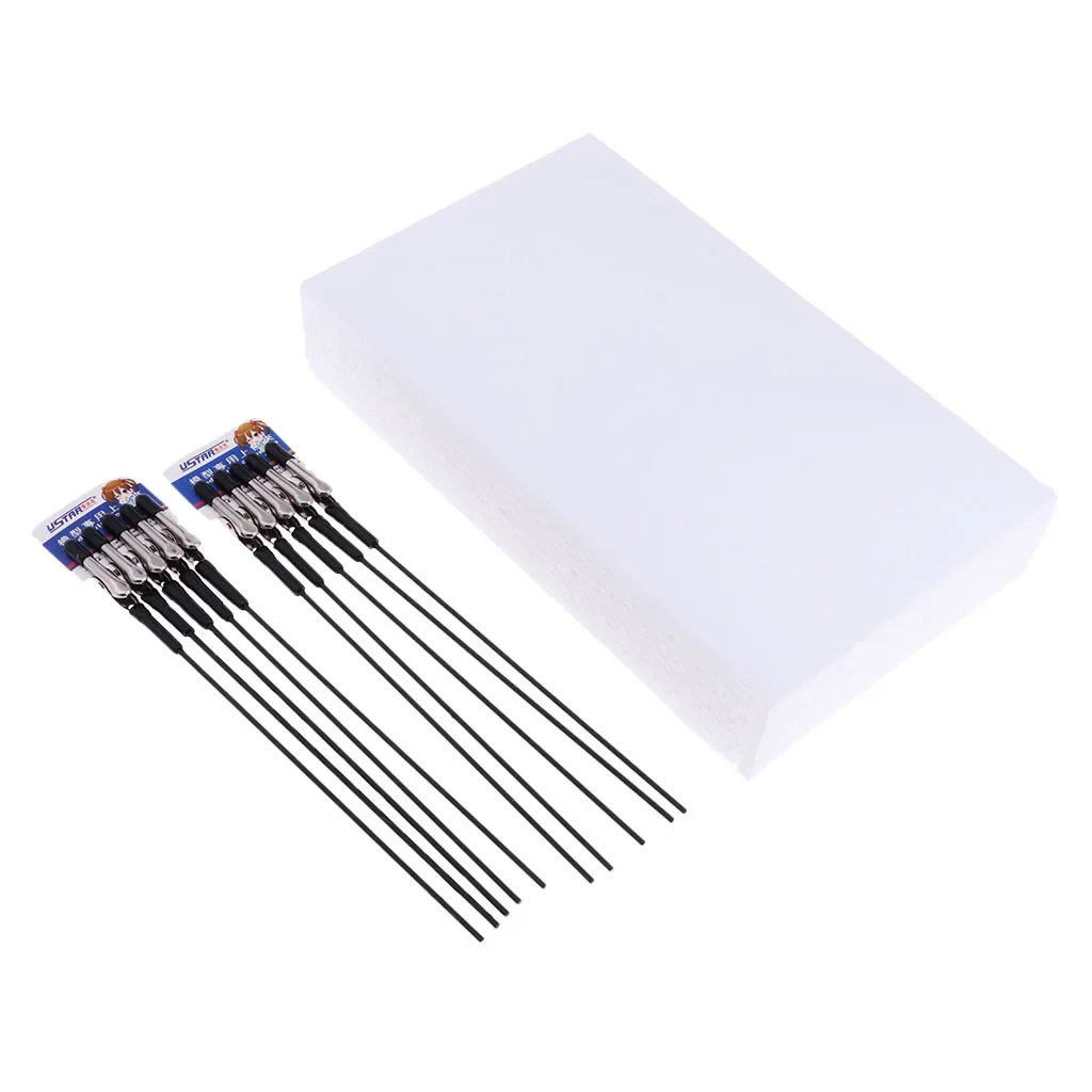 10pcs Alligator Clip Stick + Foam Stand Base for Airbrush Hobby Model Parts 10pcs Alligator Clip Stick + Foam Stand Base for Airbrush Hobby Model Parts