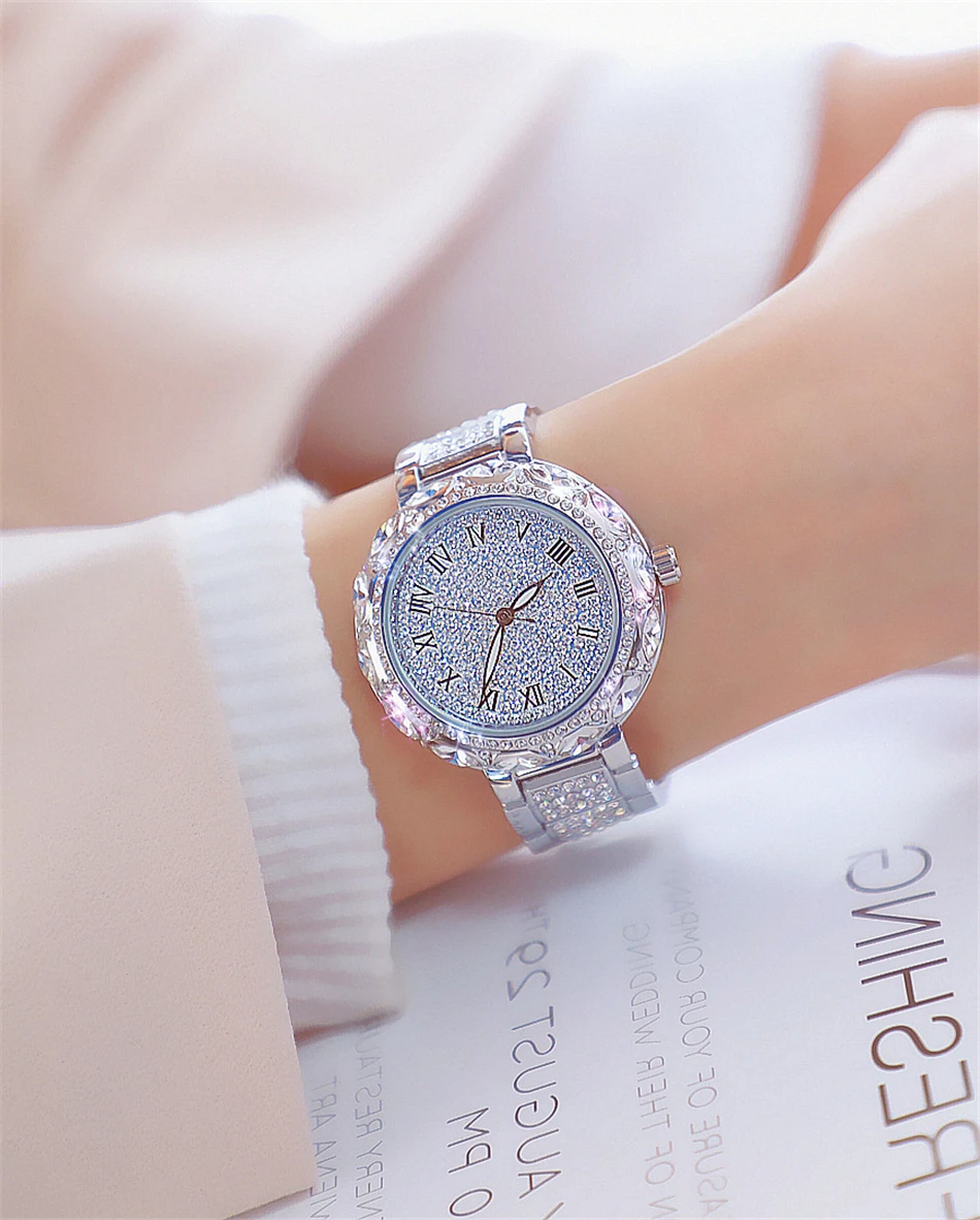 Fashion Top Brand Luxury Women Bracelet Watches Ladies Rose Gold Diamond Quartz Waterproof Women's Wrist Watch Clock Reloj Mujer