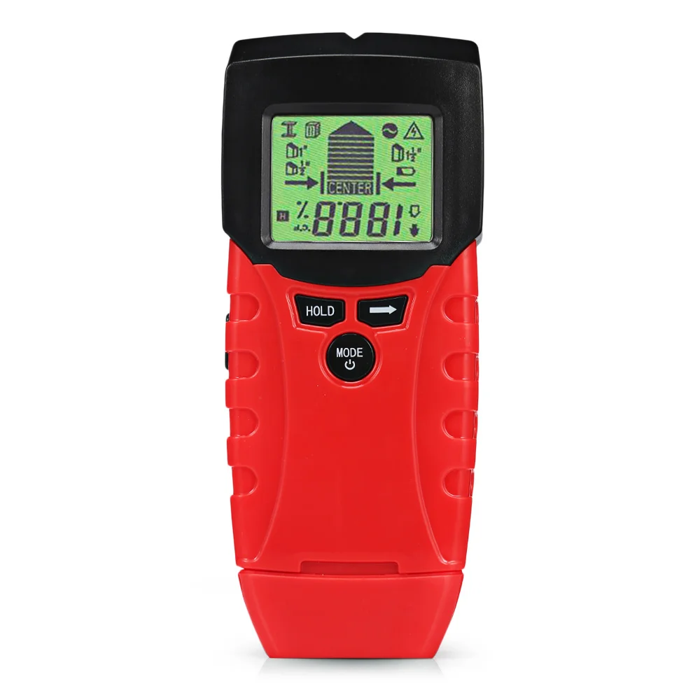 

5 In 1 Metal Detector Sale Wall Detector Stud Finder Moisture Meter Wiring Detector Thermometer Digital Humidity Tester For Wood