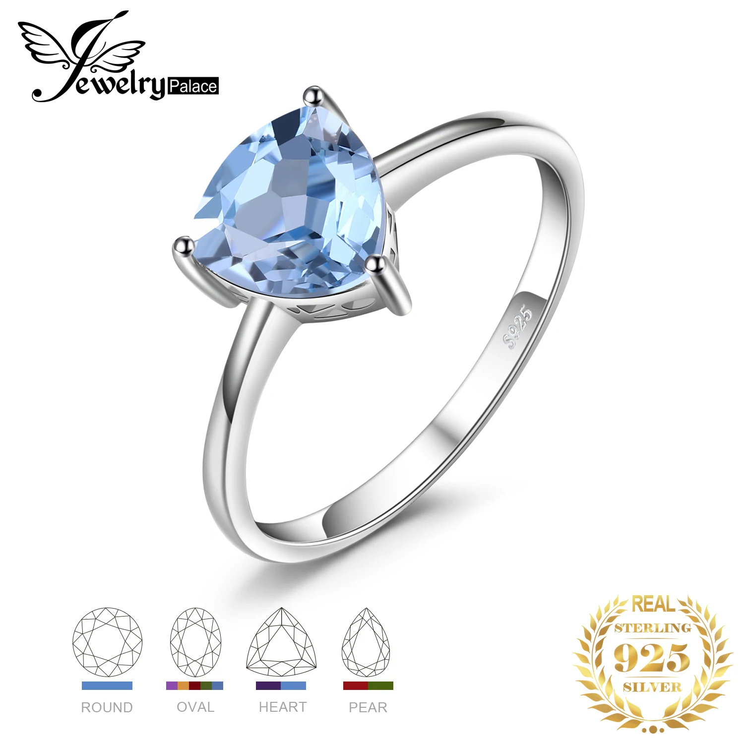 Garnet 925 Sterling Silver Citrine Smoky Blue Topaz Ring Pear Gemstone Flower Rings Peridot Birthstone Ring Amethyst iolite