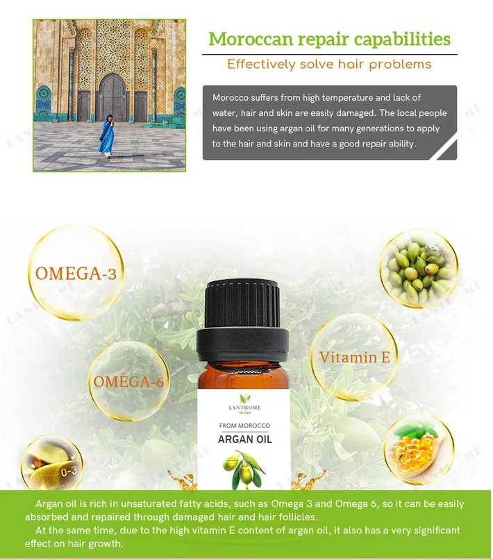 Lanthome Agan oil nourishing, smooth and moisturizing hair care oil
