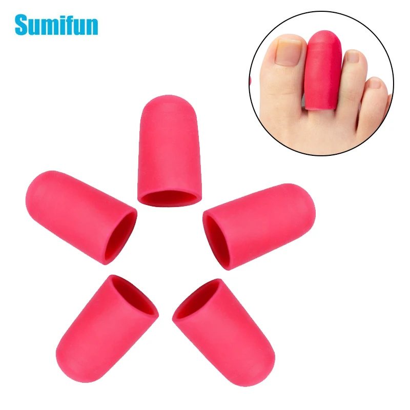 

2pcs Thumb Protectors Silicone Gel Soft Foot Corn Bunion Calluses Blisters Pain Relief Sleeves Caps Foot Care Z66203