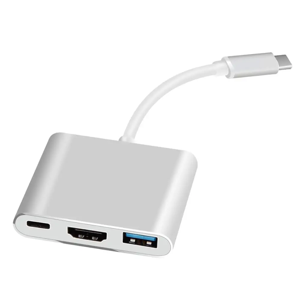 USB-C To HDMI 3 in1 Cable Converter for Samsung Huawei Apple Macbook Usb 3.1 Thunderbolt 3 Type C Switch To HDMI 4K Adapter