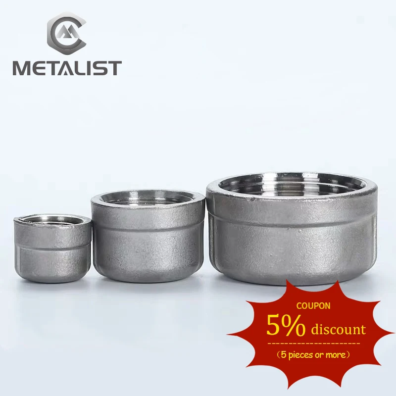 Металлическая крышка для труб BSP dn15 dn20.dn25.dn32 SS304 Женская Резьбовая Концевая трубы