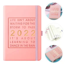 

1pc 2022 Writing Notebook Plan Book Diary Notepad Portable Writing Planner )