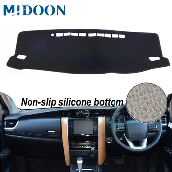 

MIDOON Car Dashboard Cover Silicone Non-Slip Carpet Anti-UV For Toyota Fortuner 2016 - 2018 Sun Shade DashMat Dash Board Cover P