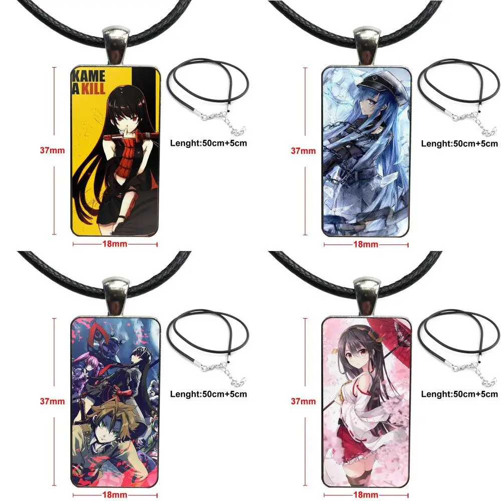 Akame Ga Kill Anime Zerochan For Lovers Girl Friend Best Gift Glass Pendant Necklace Handmade Half Rectangle | Украшения и