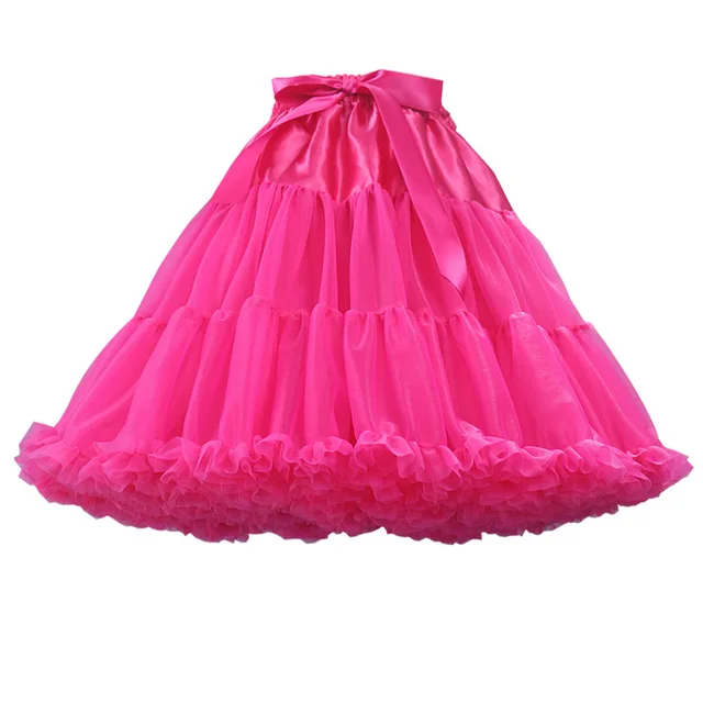 Vintage Petticoat Skirts Puffy Lolita Fuchsia Tutu Tulle Crinoline  Underskirt for Women 2022|Petticoats| - AliExpress