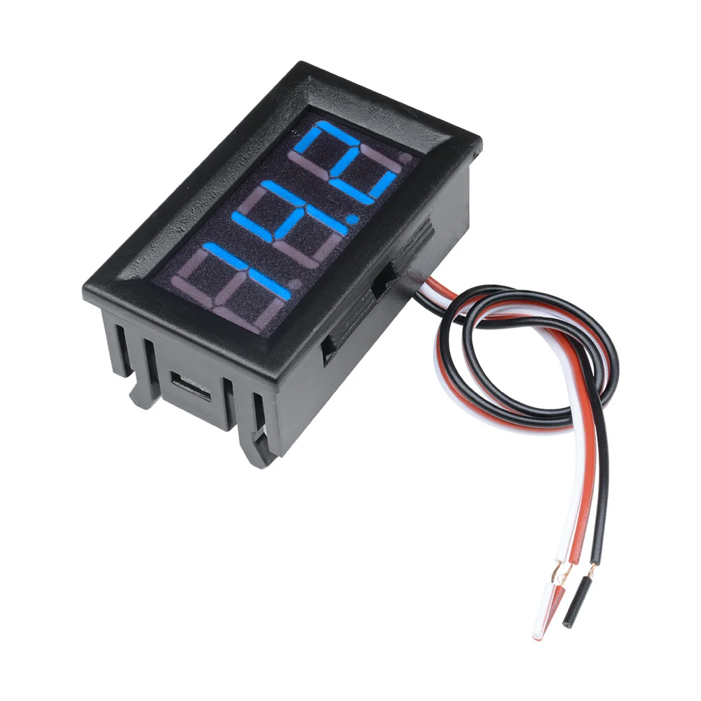 미니 디지털 전압계 전압 패널 미터, DC 0V-30V, 6V, 12V, 24V, 전기 오토바이 자동차, 0.56 인치
