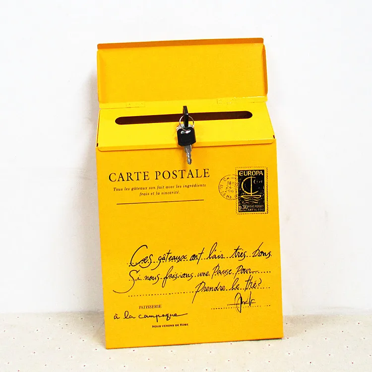 Наружный настенный почтовый ящик для газет с замком для ключей коробка для писем креативный сад металлическое украшение