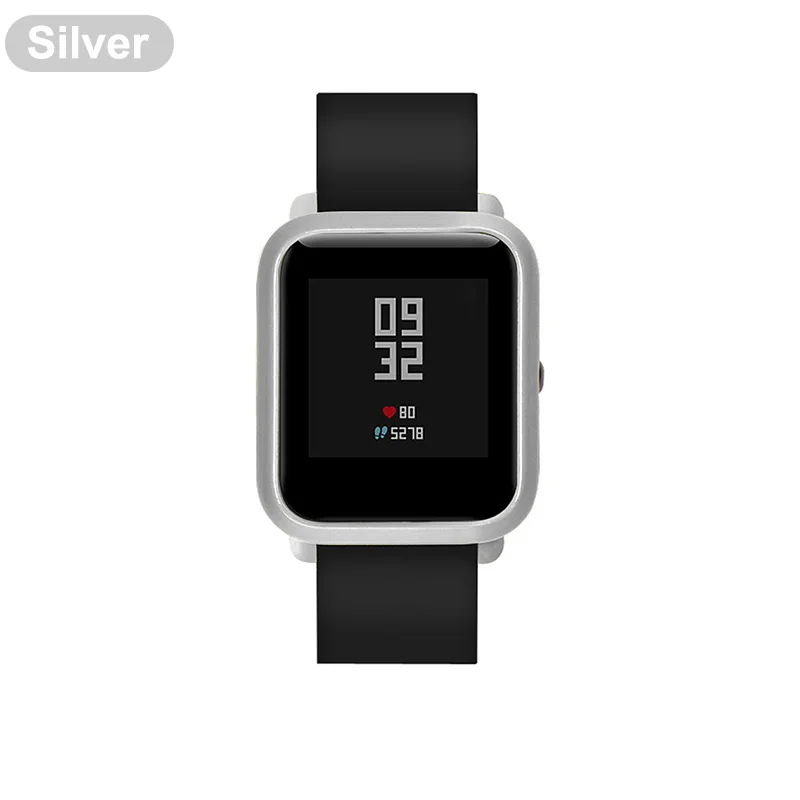 XShum Amazfit bip чехол протектор для Xiaomi amazfit bip аксессуары Бампер ТПУ Защита экрана защитный чехол - Цвет: Silver