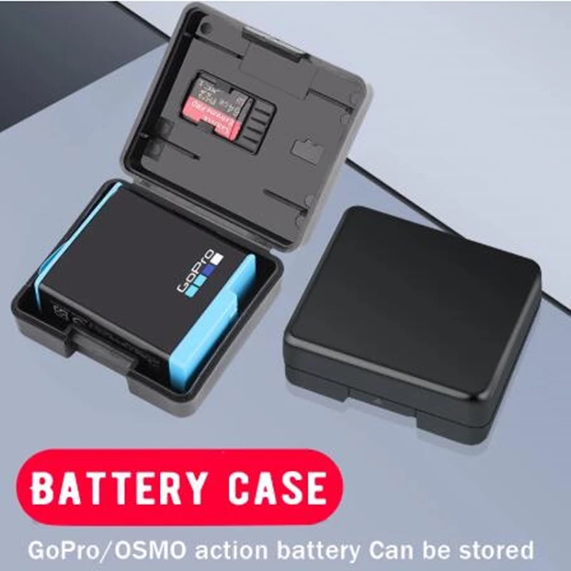 2pcs 보호 스토리지 배터리 상자 플라스틱 케이스 커버 Gopro 영웅 10 9/8/7/6/5 배터리 마운트 가방에 대 한 카메라 액세서리