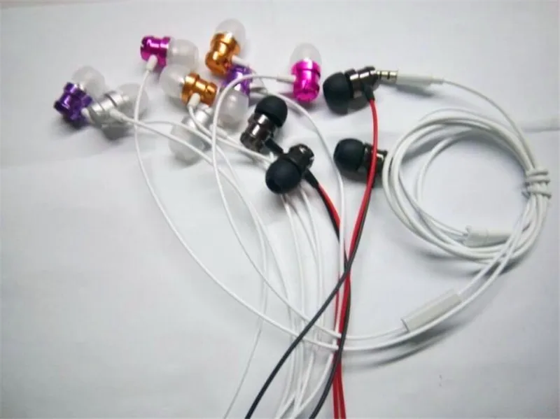 Сабвуфер металлические наушники с микрофоном в ухо наушник стерео бас Универсальный проводной для MP3 samsung iPhone Xiaomi
