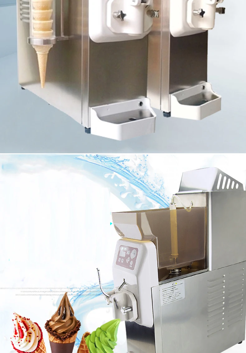 Taiwan Commercial Ice Cream Machine-16 Small Automatic Ice Cream Machine Cold Drink Ice Cream