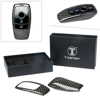 

Car Remote Key Shell Case Genuine Carbon Fiber Housing Replacement For Mercedes Benz E-Class W213