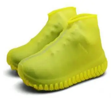 Силиконовая непромокаемая оболочка непромокаемая обувь оболочка уличная износостойкая и противоскользящая обувь оболочка для детей - Цвет: yellow